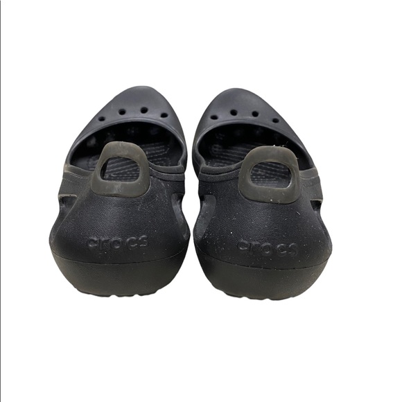 CROCS, KIDS black flat crocs, size 6 - Picture 2 of 6